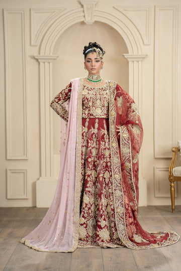 Ruby Red Regal Bridal Gown
