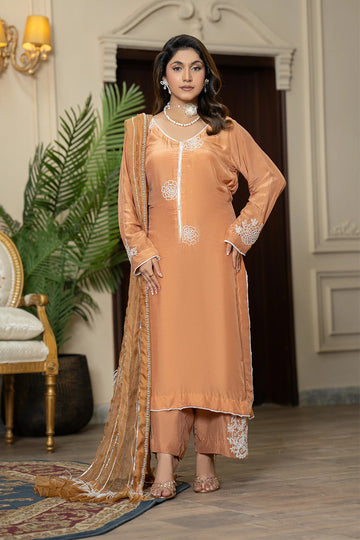 Champagne Silk Embroidered Formal Suit