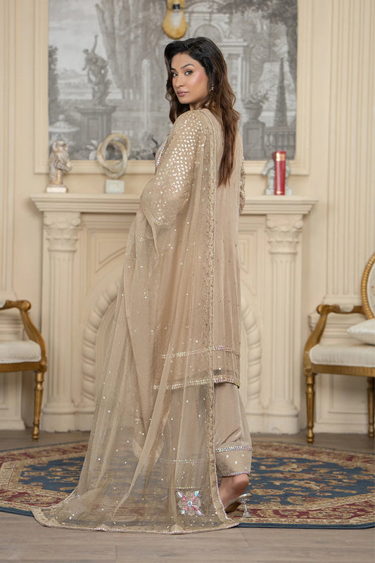 Desert Sand Sequined Formal Suit