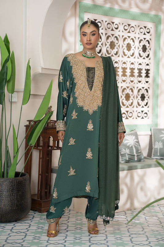 Emerald Green Regal Silk Formal Suit