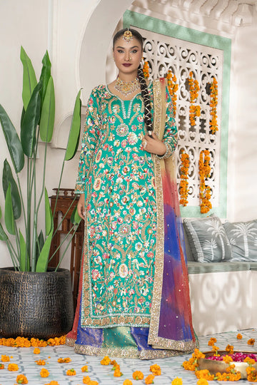 Royal Green Bridal Lehanga Choli