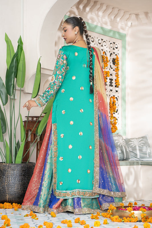 Royal Green Bridal Lehanga Choli