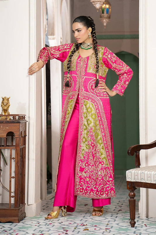 Fuchsia & Chartreuse Gown