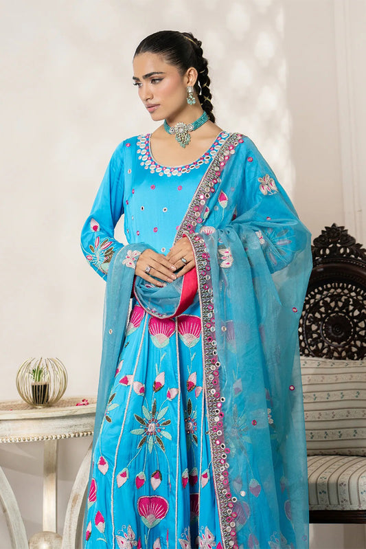 Serenity Blue & Pink Pishwas