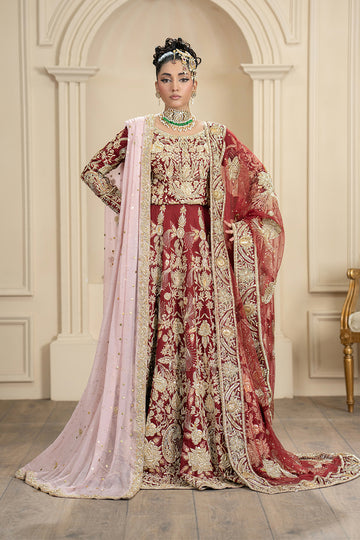 Ruby Red Regal Bridal Gown