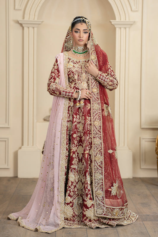 Ruby Red Regal Bridal Gown